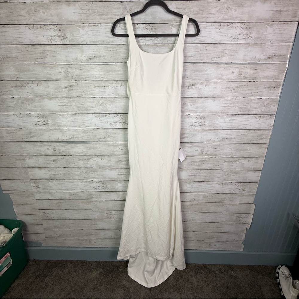 Lulus Loving Fate White Bow Square Neck Backless Maxi Dress White Size XS - Picture 3 of 6